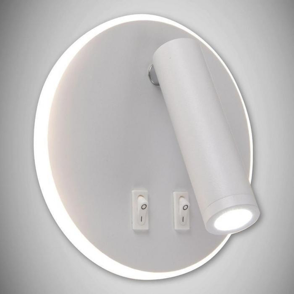  Merkury Market Kinkiet Otello Led C 6w+3w White 03722 K1 