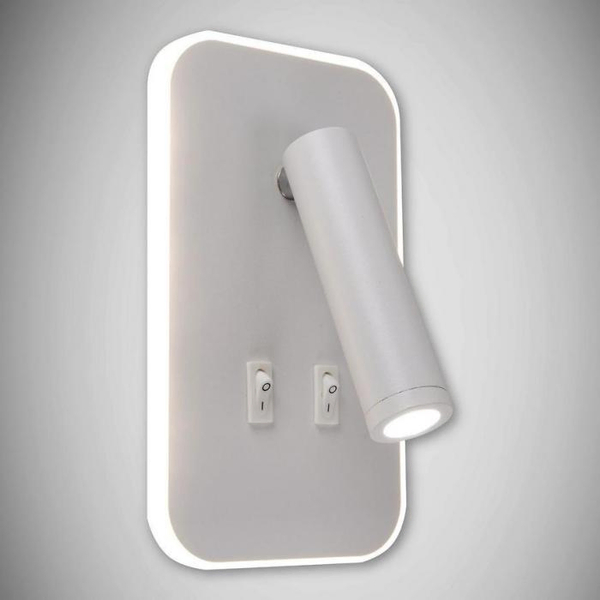  Merkury Market Kinkiet Otello Led D 6w+3w White 0372 K1 