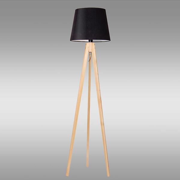  Merkury Market Lampa Podłogowa S-sosna/stoŻek Czarny Lp1 
