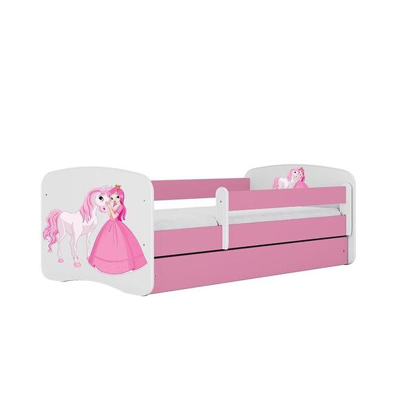  Merkury Market Łóżko Dziecięce Babydreams+sz+m Różowe 80x180 2 Księżniczka 