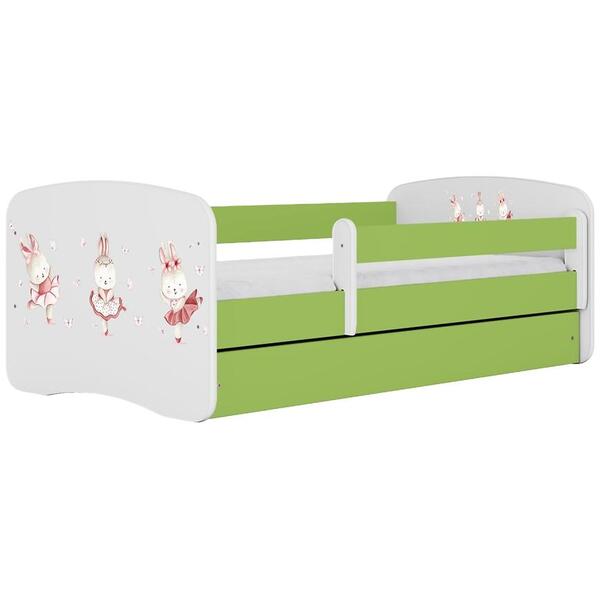  Merkury Market Łóżko Dziecięce Babydreams+sz+m Zielony 80x180 Tańczące Króliczki 