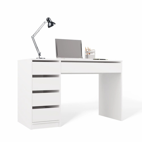  Top E Shop Biurko Z Szufladami Artos 120 Cm Białe 