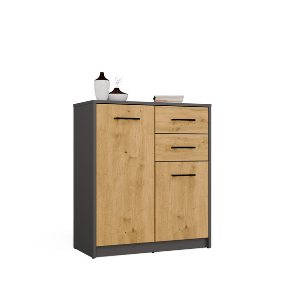  Top E Shop Komoda Polis 2d2s Antracyt/dąb Artisan 