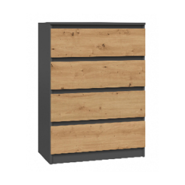 Topeshop Komoda Umo P4 Antracyt/dąb Artisan 