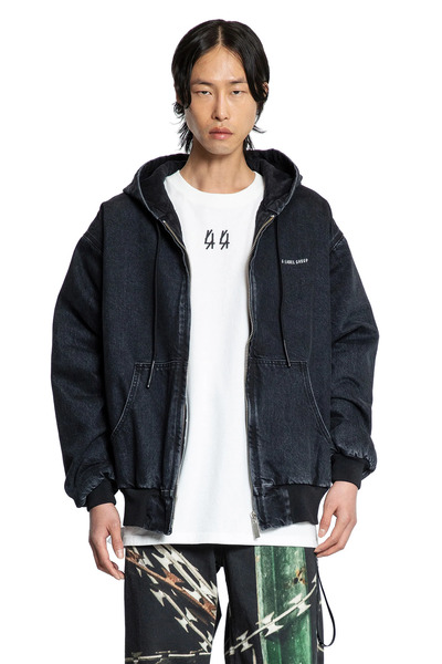  Padded Zip-up Denim Jacket 
