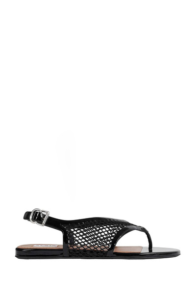  Fishnet Flat Sandals 