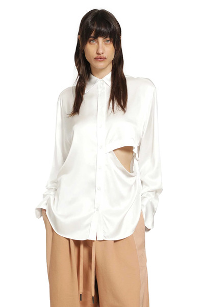  Cut-out Shirt In Satin 