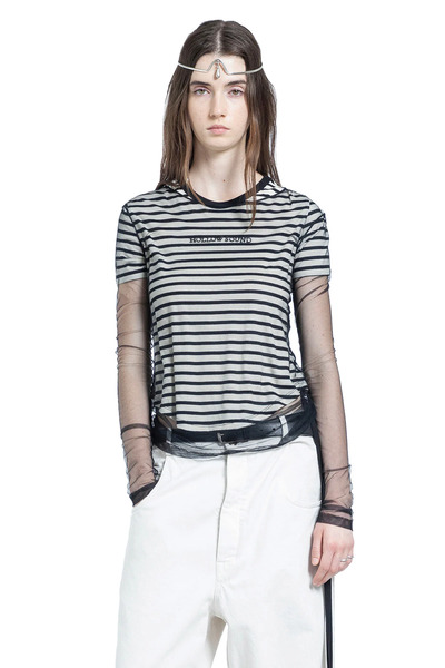  Floor Micro T-shirt In Brushed Striped Jersey 
