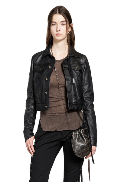  Ilmi Satin Structured Leather Jacket 