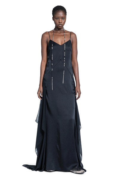  Ottilie Long Dress In Cady Satin 
