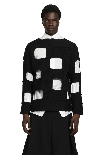  Cut-out Cotton Nylon Sweater 