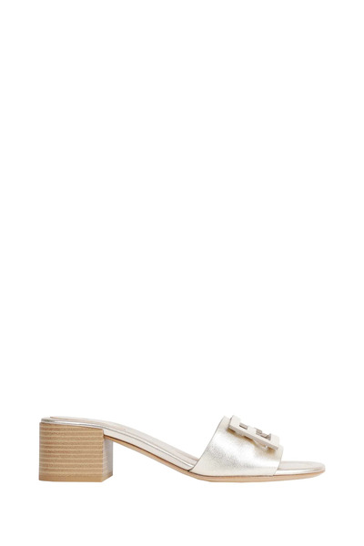  Laminated Leather Mules 