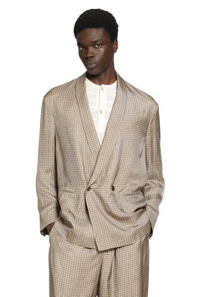  Double-breasted Blazer In Viscose Check 