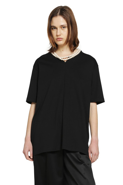  Cotton Jersey T-shirt With Split 