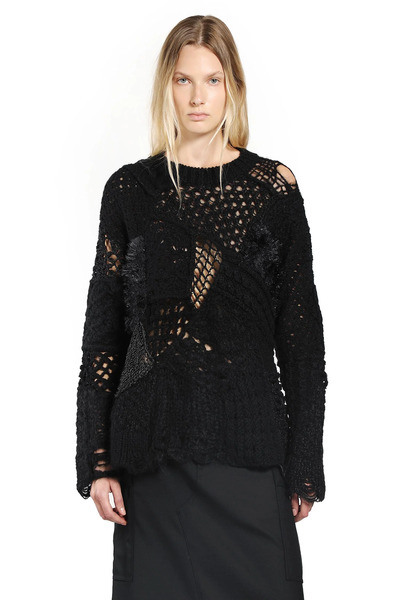  Wool Blend Crewneck Knit Sweater 