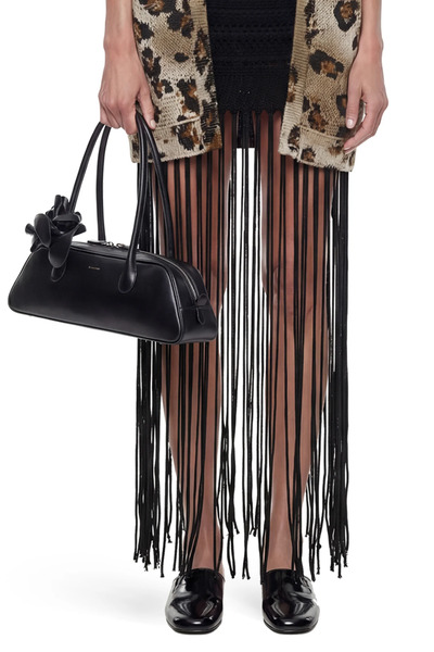  Fringed Crochet Knit Skirt 