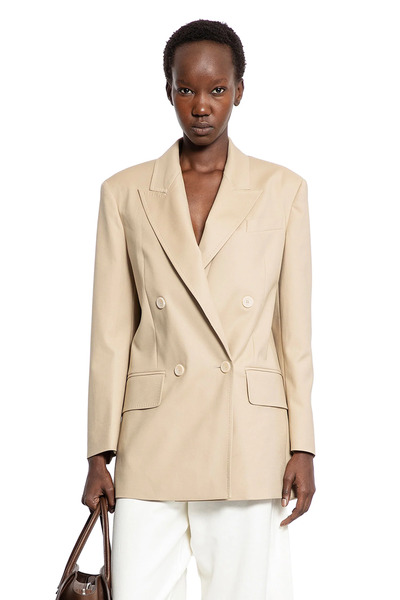  Double-breasted Blazer In Stretch Canvas 