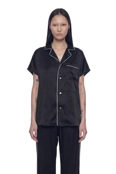  Open Back Oversized Pajama Top 