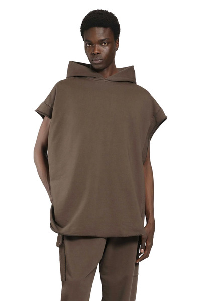  Cotton Jersey Sleeveless Hoodir 