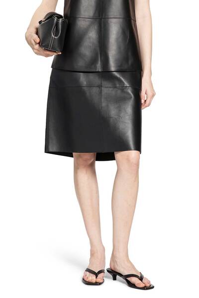  Panelled Leather Skirt 