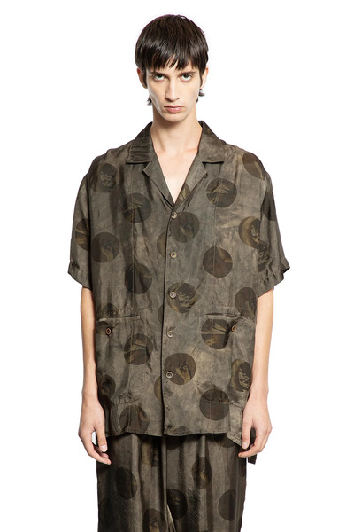  Graphic Polkadot Jacquard Short Sleeve Shirt 