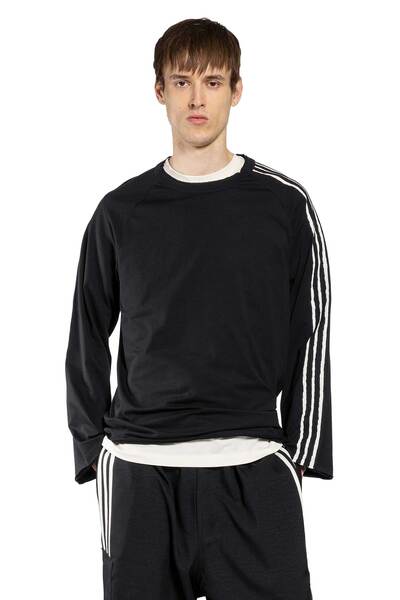  Raw Edge 3-stripes Long Sleeve Tee 