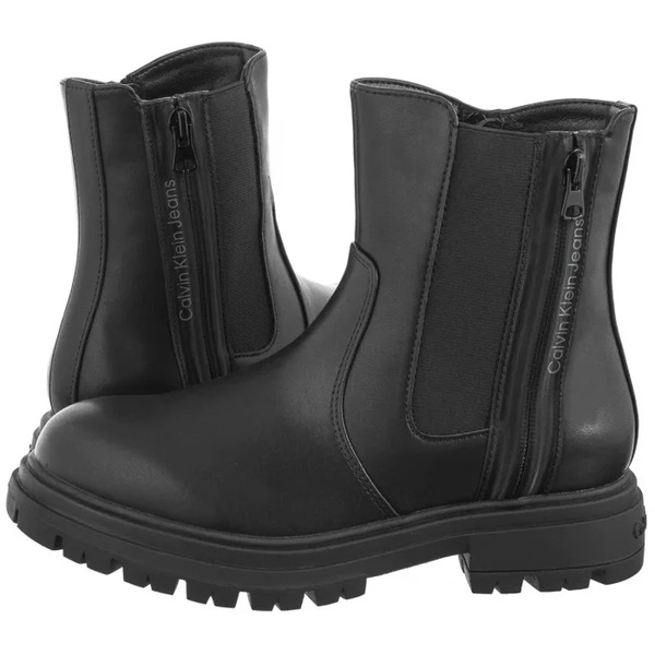  Calvin Klein Botki Chelsea Boot Black V3a5-81019-1355999 (ck598-a) Calvin Klein 