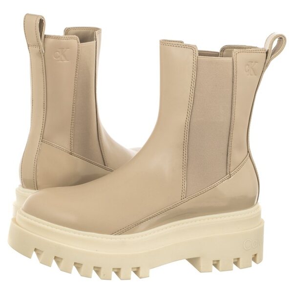  Calvin Klein Sztyblety Chunky Boot Chelsea Lth Mg Sat Cement Yw0yw01286 Pa5 (ck413-a) Calvin Klein 