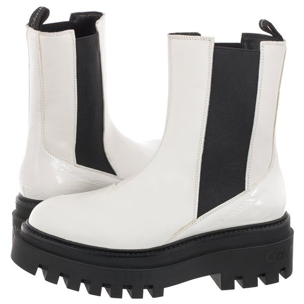  Calvin Klein Sztyblety Flatform Chelsea Boot Yw0yw00850 Ybr White (ck192-a) Calvin Klein 
