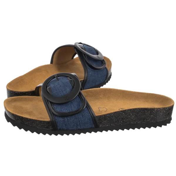  Caprice Klapki Granatowe 9-27400-44 891 Jeans/black (cp442-a) Caprice 
