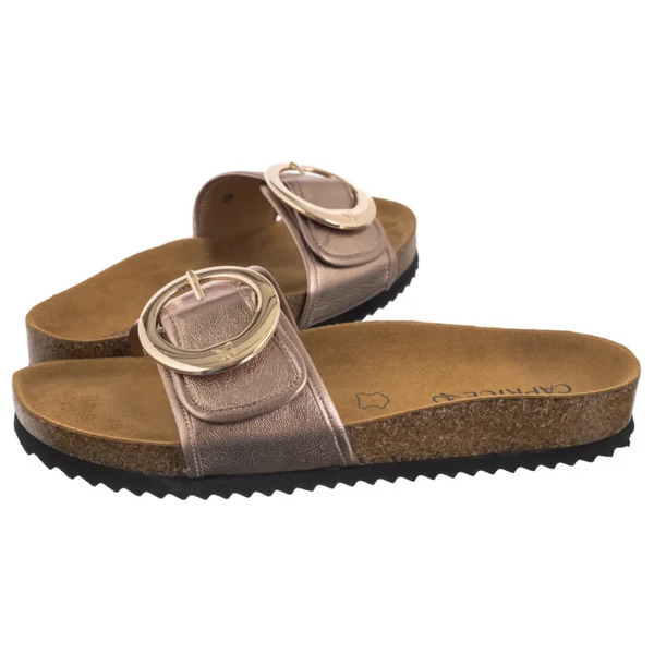  Caprice Klapki Złote 9-27401-44 341 Taupe Metallic (cp443-a) Caprice 