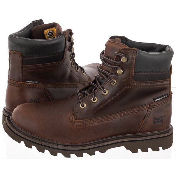 Caterpillar Trapery Deplete Wp Lace Up Boot Brown P721722 (ca132-a) Caterpillar 
