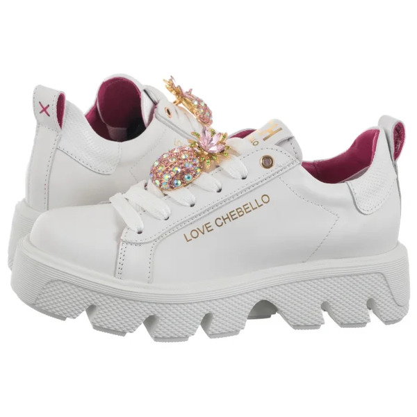  Chebello Sneakersy Białe 4651-059-000-psk-s388 (ch154-a) Chebello 
