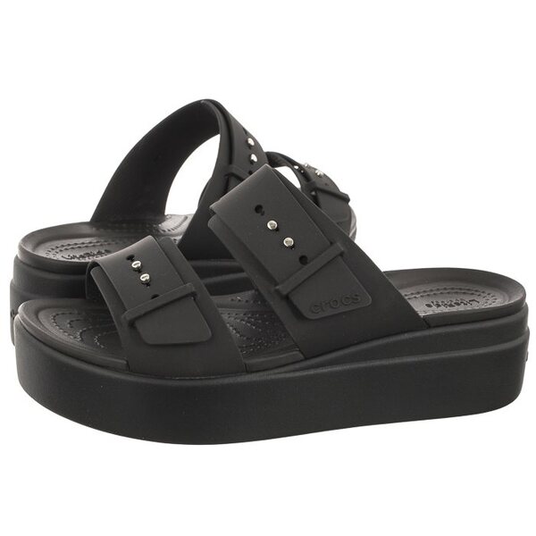 Crocs Klapki Brooklyn Buckle Low Wedge Black 207431-001 (cr293-b) Crocs 