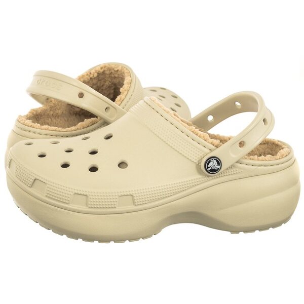  Crocs Klapki Classic Platform Lined Bone 207938-2y2 (cr302-b) Crocs 
