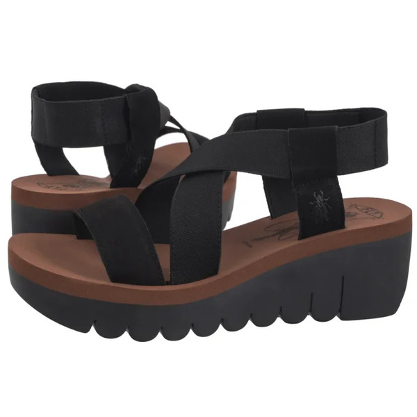  Fly London Sandały Yabi Blk/blk Brick P144922013 (fl383-d) Fly London 