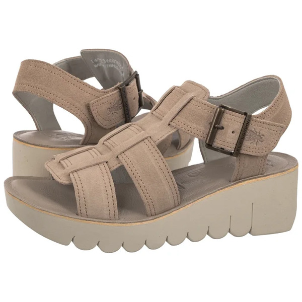 Fly London Sandały Yudd236fly Suede Taupe P145236007 (fl431-a) Fly London 