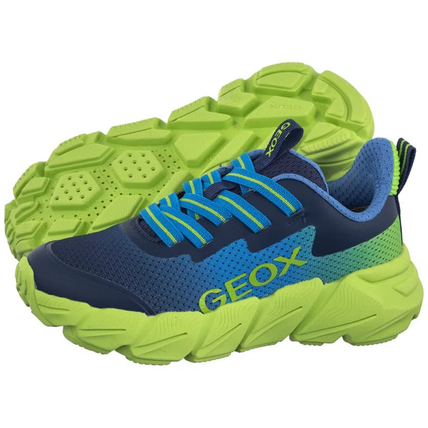  Geox Sneakersy J Flexyper Fast Lt Blue/lime J46n1a O2a9j C4378 (ge248-b) Geox 