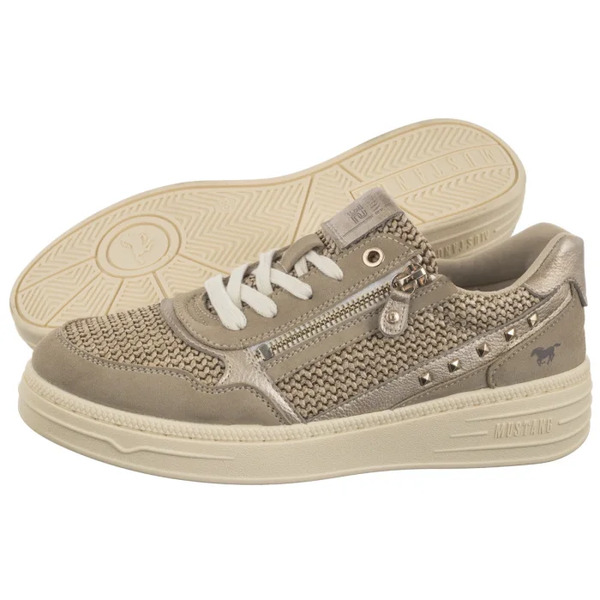  Mustang Sneakersy Beżowe 1510-302-4 (mu579-a) Mustang 