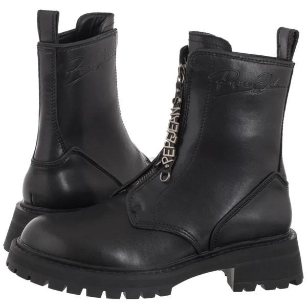  Pepe Jeans Botki Stacy Hug Black Pls500024 999 (pe69-a) Pepe Jeans 
