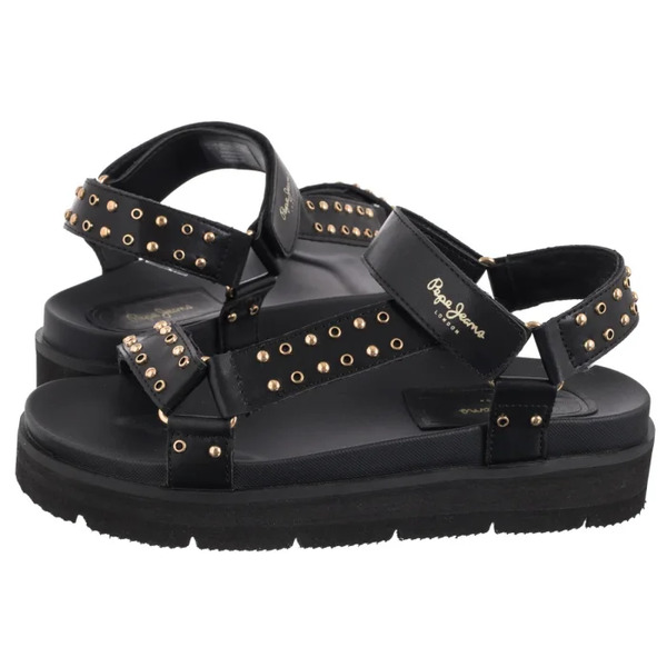  Pepe Jeans Sandały Pola Metal Black Pls90678 999 (pe46-a) Pepe Jeans 