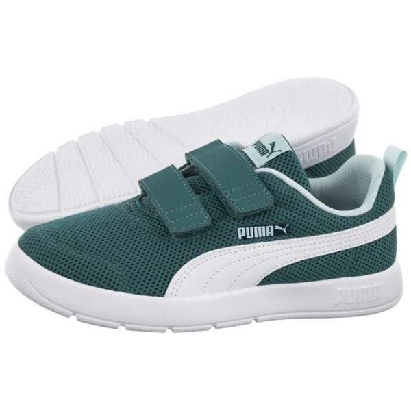  Puma Buty Sportowe Courtflex V3 Mesh Ps Emerald Ice-white 398085-18 (pu617-d) Puma 