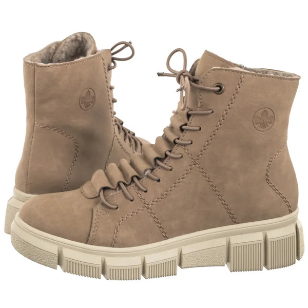  Rieker Botki Beżowe X3428-20 Beige (ri202-a) Rieker 