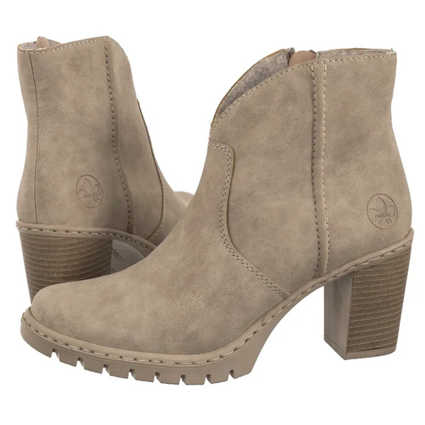  Rieker Botki Beżowe Y2553-60 Beige (ri289-a) Rieker 