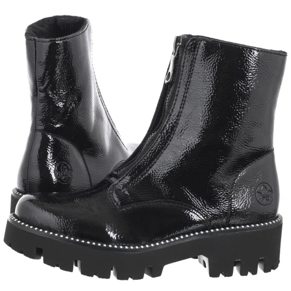  Rieker Botki Czarne Lakierowane Y3351-00 Black (ri218-a) Rieker 
