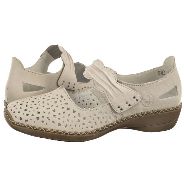 Rieker Półbuty Beżowe 41399-60 Beige (ri21-b) Rieker 