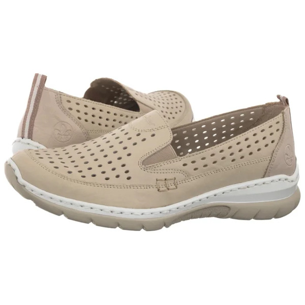  Rieker Półbuty Beżowe L32f4-60 Beige (ri368-a) Rieker 