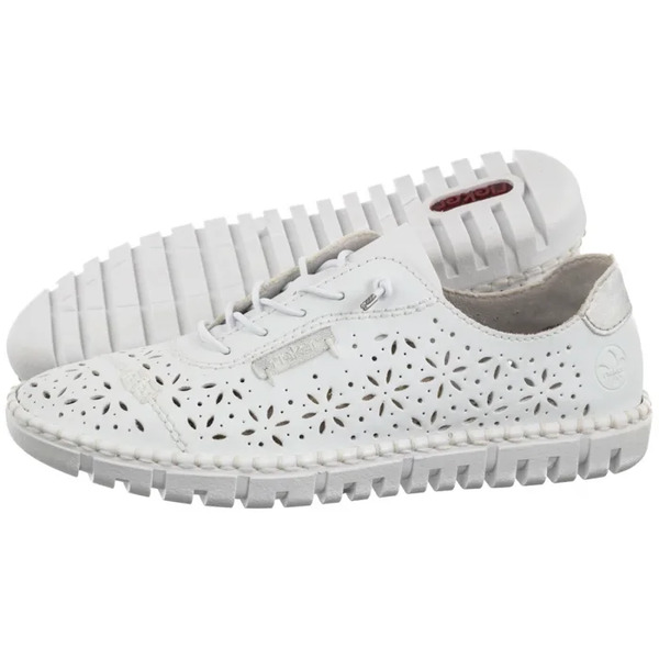  Rieker Półbuty Białe M2354-80 White (ri171-b) Rieker 