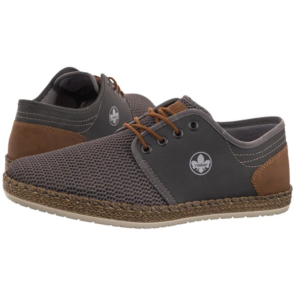  Rieker Półbuty Szare B5249-45 Grey (ri95-c) Rieker 