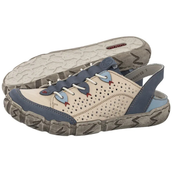  Rieker Sandały Beżowe L0375-91 Beige Combination (ri374-a) Rieker 